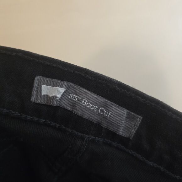 Levi's 515 Boot Cut Jeans Women Size 10 Dark Black 33X30 Mid RiseSOLD ON EB - Picture 8 of 13